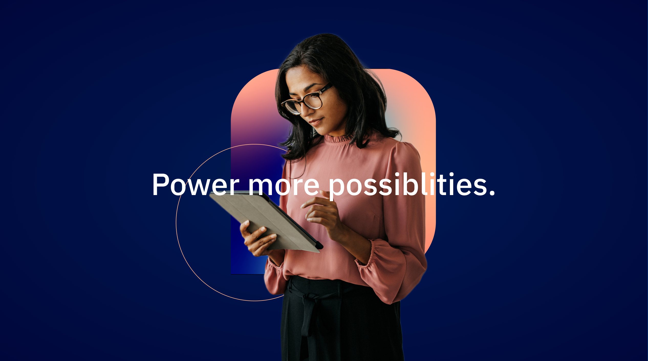 Practifi tagline over woman holding a tablet